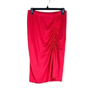 Velvet Torch Ruched Slit Skirt- XL